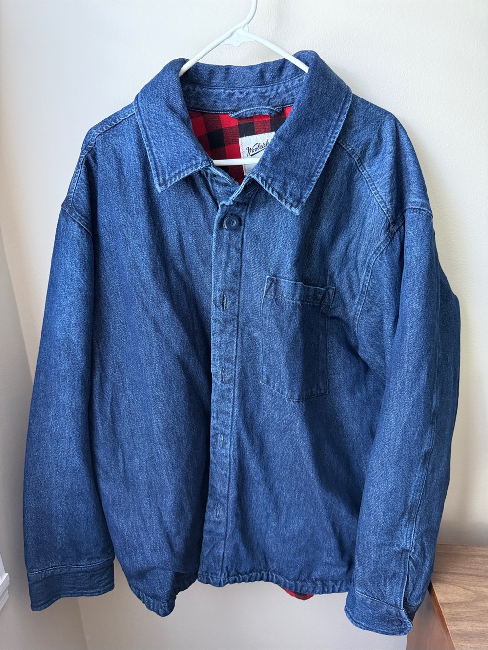 Vintage-Inspired Woolrich Blue Denim Jacket